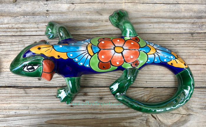 Talavera Wall Decor Gecko Iguana 10" TIG1003