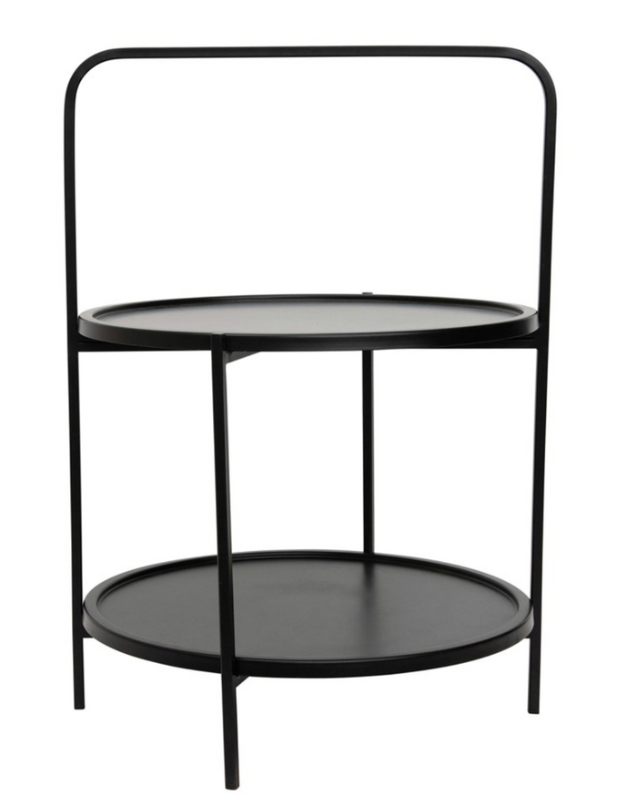 Two Tiered Metal Tray Table - Pine & Moss