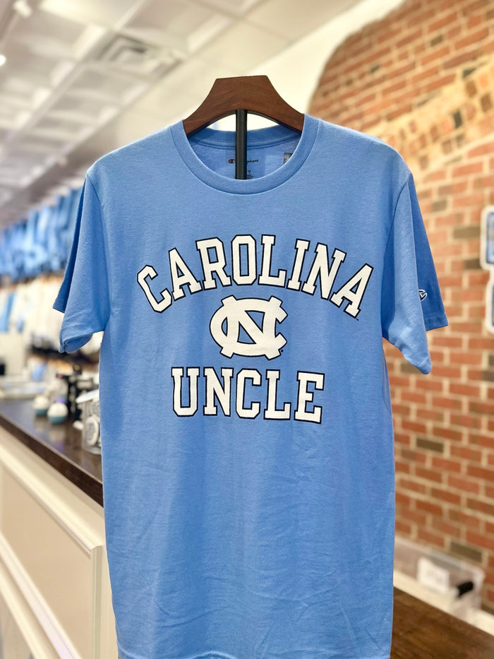 UNC Uncle Carolina Blue T-Shirt by Champion - Detail View - Champion