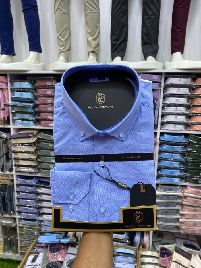Verso Ceremony Men's Dress Shirt - Blue