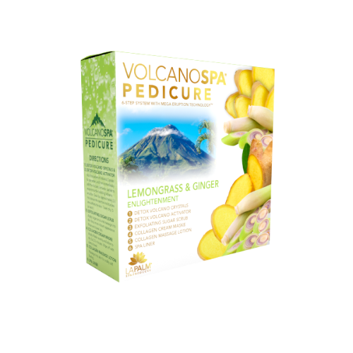 Volcano Pedicure Spa 6 Steps - Lemongrass & Ginger Enlightenment (Case 36 packs)