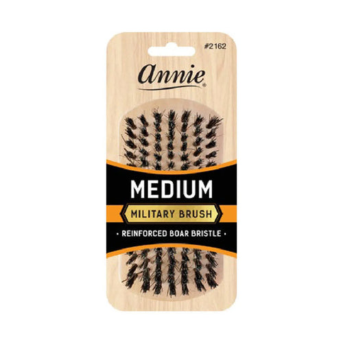 #02162 Boar Bristle Medium Military Brush [Light Brown]