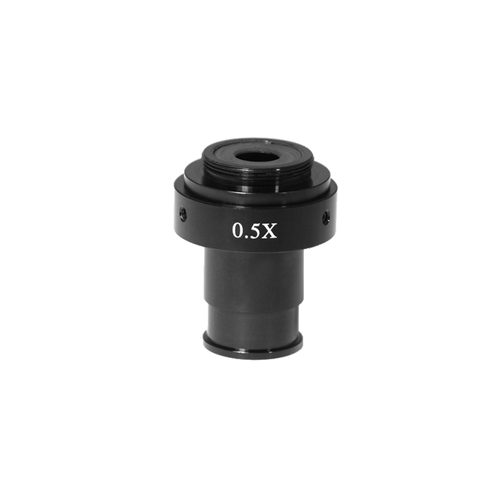 0.5X Adjustable Microscope Camera Coupler C-Mount Adapter 23.2mm, SKU MZ08016131, three quarter front view