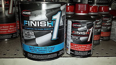 1 QT KIT Finish 1 Clear Coat  Finish1 FC740 and FH741 fast hardener