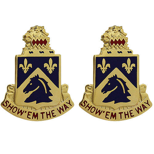 102nd (117th) Cavalry Regiment Unit Crest (Show 'Em the Way) Army Unit Crests