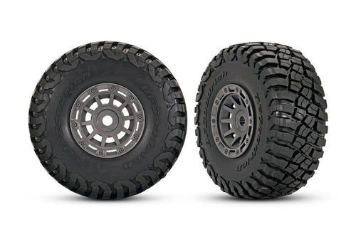 10870-GRAY 1.4" Gray Wheels w/ BFG Mud-Terrain Tires (2)