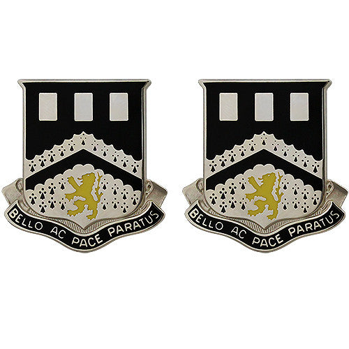 112th Engineer Battalion Unit Crest (Bello Ac Pace Paratus) Army Unit Crests
