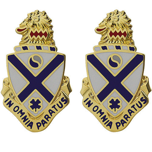 114th Infantry Regiment Unit Crest (In Omnia Paratus) Army Unit Crests