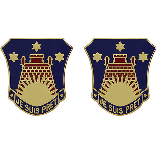 164th Regiment Unit Crest (Je Suis Pret) Army Unit Crests