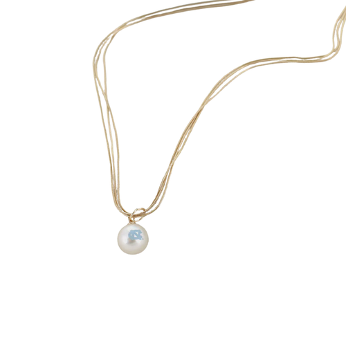 18" North Carolina Gold & Pearl Logo 3-Strand Necklace - Main View - Seasons Jewelry