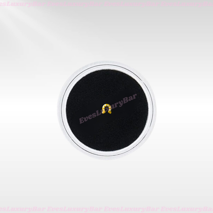 18K GOLD CHARM HORSE SHOE WITH DIAMONDS (preorder)