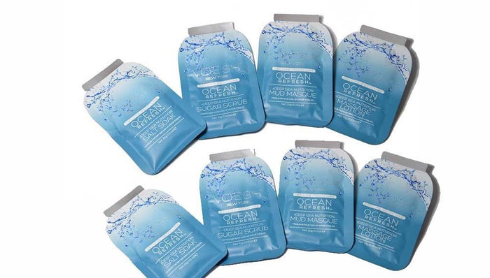 2 Packs of New York Voesh - Pedicure Spa Set 4-in-1 Salt/Scrub/Masque/Massage Lotion