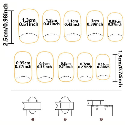 24PCS Black French Pointed Nail, Medium Square Fake Nail Design, Black Bow, Fully Covered Fake Nail
