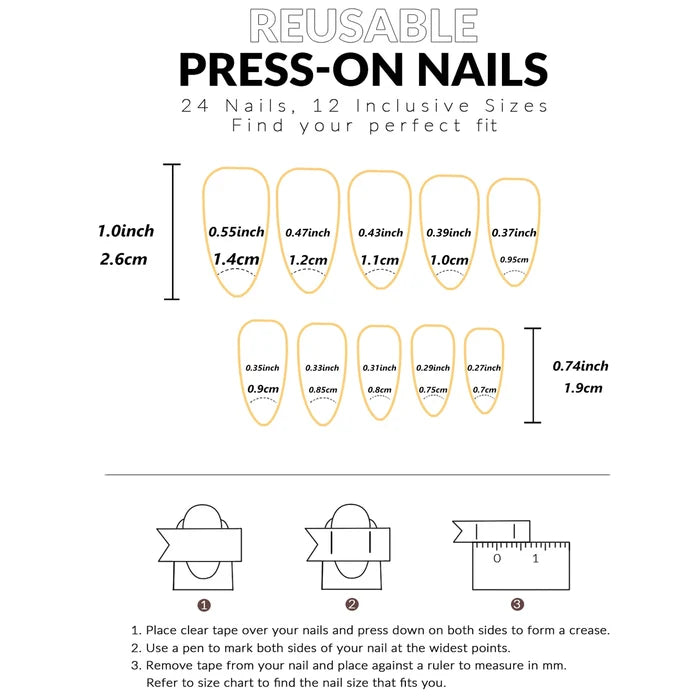 24pcs Upgrade Your Look With White gradient almond false nails 1pc Nail File & 1Nail Glue Sticker Kit Nails