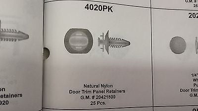 25 NEW GM TRUCK DOOR PANEL CLIPS RETAINERS GM # 20421800
