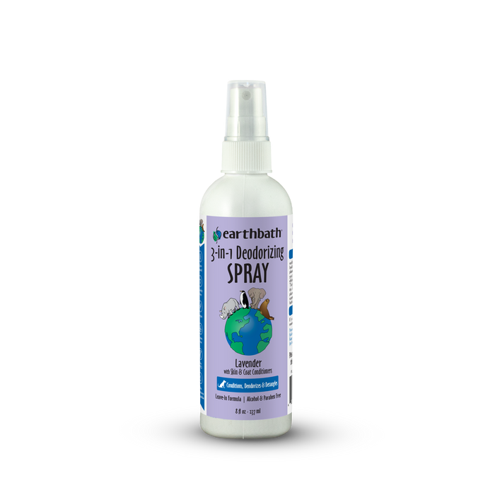 Earthbath 3-in-1 Deodorizing Spray bottle on a white background