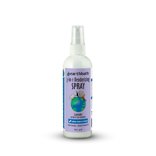 Earthbath 3-in-1 Deodorizing Spray bottle on a white background