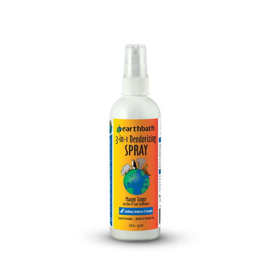 Earthbath 3-in-1 Deodorizing Spray bottle on a white background