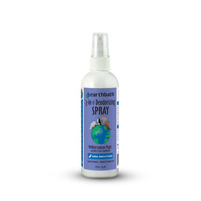 Earthbath 3-in-1 Deodorizing Spray bottle on a white background