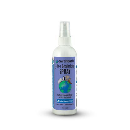 Earthbath 3-in-1 Deodorizing Spray bottle on a white background