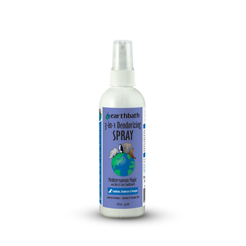 Earthbath 3-in-1 Deodorizing Spray bottle on a white background