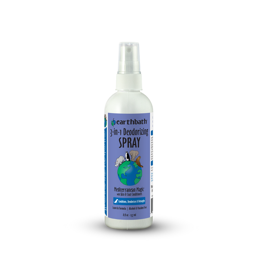 Earthbath 3-in-1 Deodorizing Spray bottle on a white background