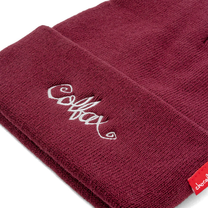 303 Boards - 303 X Chocolate Flip The Script Beanie (Maroon) *SALE