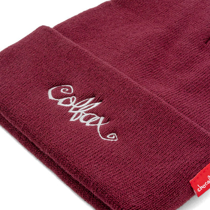 303 Boards - 303 X Chocolate Flip The Script Beanie (Maroon) *SALE