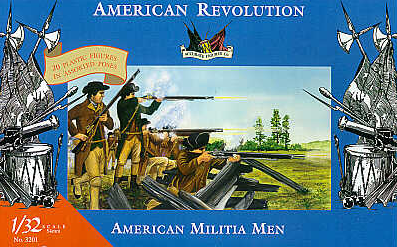 3201 1/32 Revolutionary War American Militia Men (20)