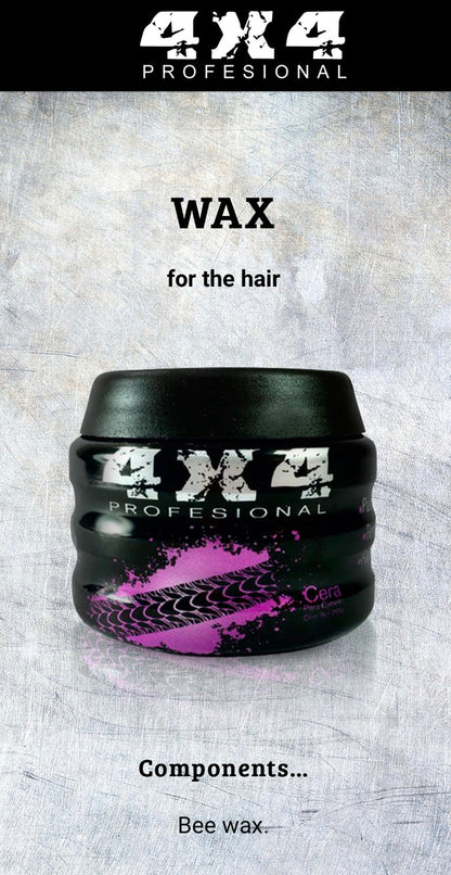 4x4 Profesional Cera Para Cabello Moldeado Fijación 200gr