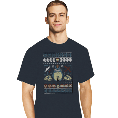 Shirts T-Shirts, Tall / Large / Dark Heather A Very Ghibli Xmas
