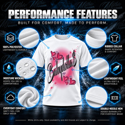 Personalized Heart Lettering T-Shirt by Mythic Airbrush, additional product image 3
