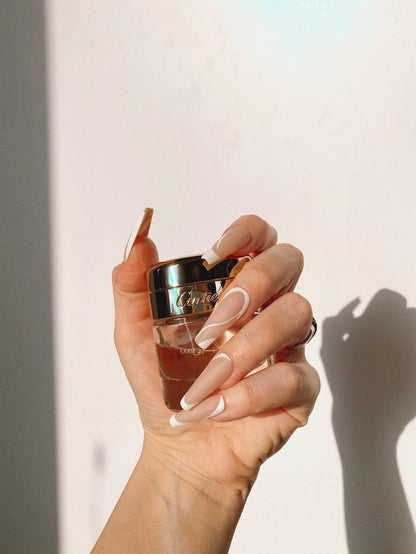 Abstract French Press-On Nails – Handpainted Minimal Look | Custom Glossy or Matte Set