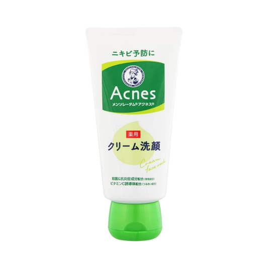 ROHTO - Acnes Face Wash Foam 130gr. Acne care. Japanese acne cleanser face wash. Murasaki Cosmetics Japanese skincare shop in Netherlands