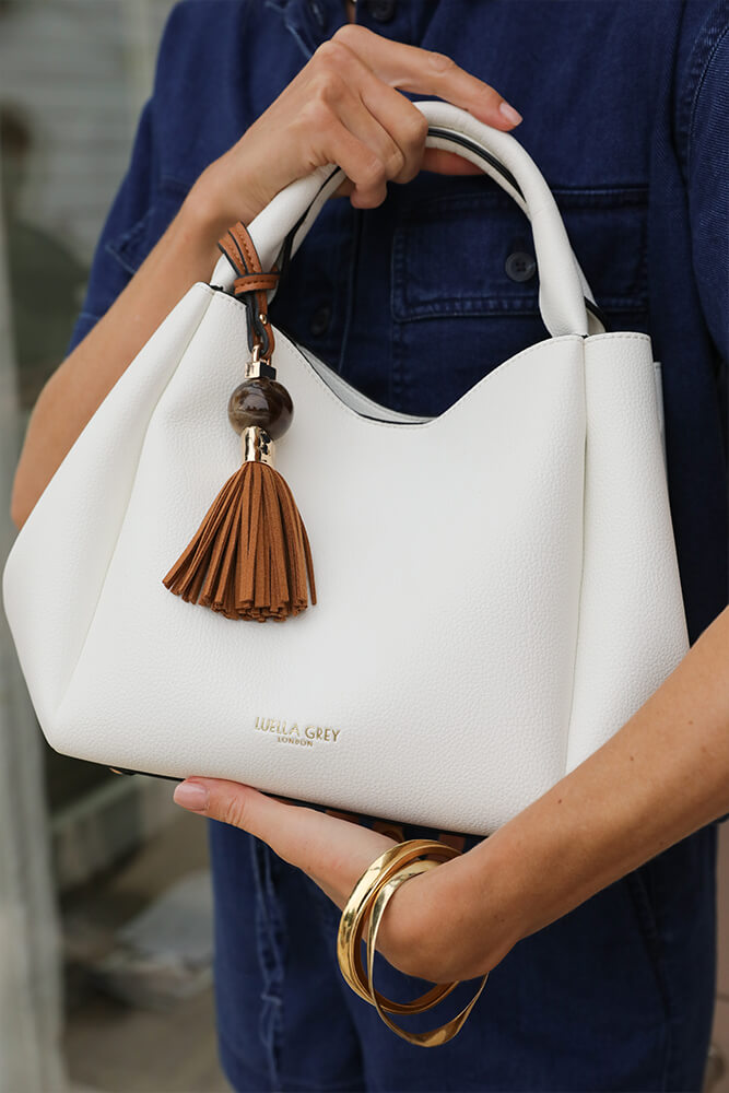 Adele White Crossbody