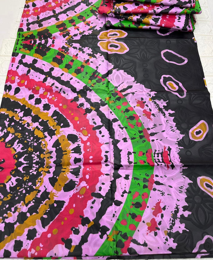 Adire brocade tie dye adire fabric sold by yard, kampala fabric for craft sewing 012