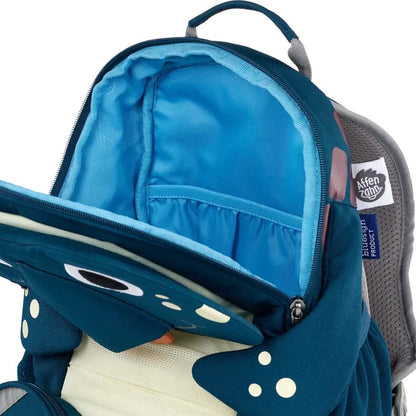 Affenzahn Schildkröten-Rucksack Blau mit 8 Litern Stauraum für Kindergarten