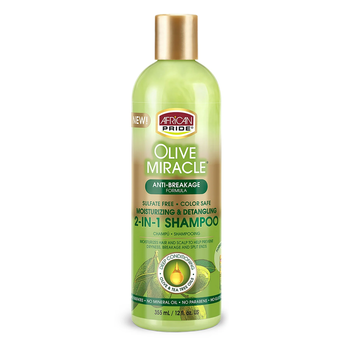 AFRICAN PRIDE Olive Miracle 2-In-1 Shampoo 12oz