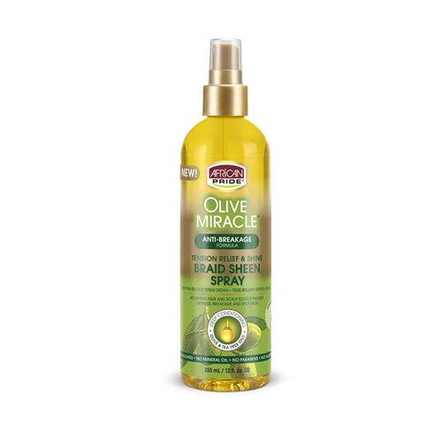 AFRICAN PRIDE Olive Miracle Braid Sheen Spray 12oz