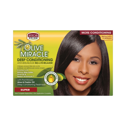 AFRICAN PRIDE Olive Miracle Relaxer [Super] Kit