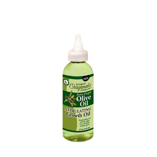 AFRICA'S BEST olive oil hair growth oil in a green bottle for stimulating hair growth and scalp health