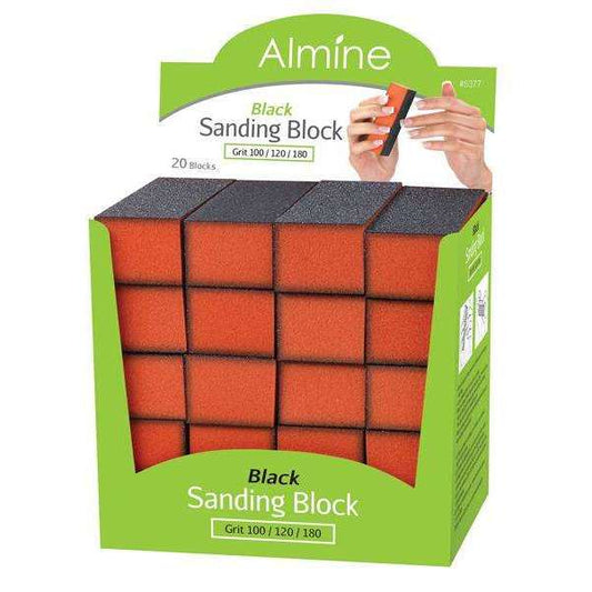 Almine Black Sanding Block, 20 Count, Orange