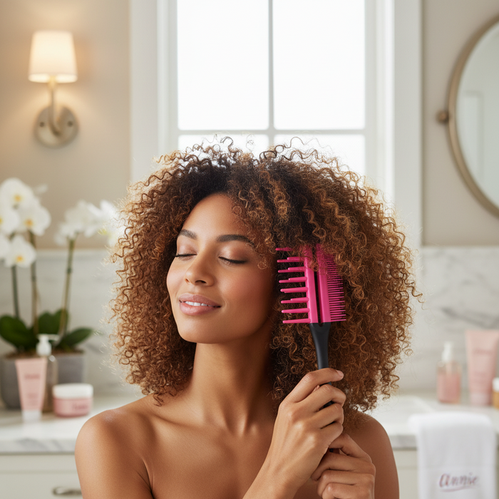 Annie 3-Way Multi-Style Comb, 1 Count, Pink