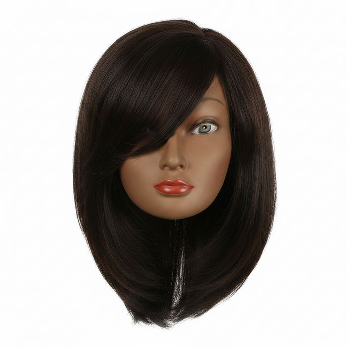 Annie Hairkins Series Mannequin Head 14 Inch-16 Inch, 1 Count, Eunice