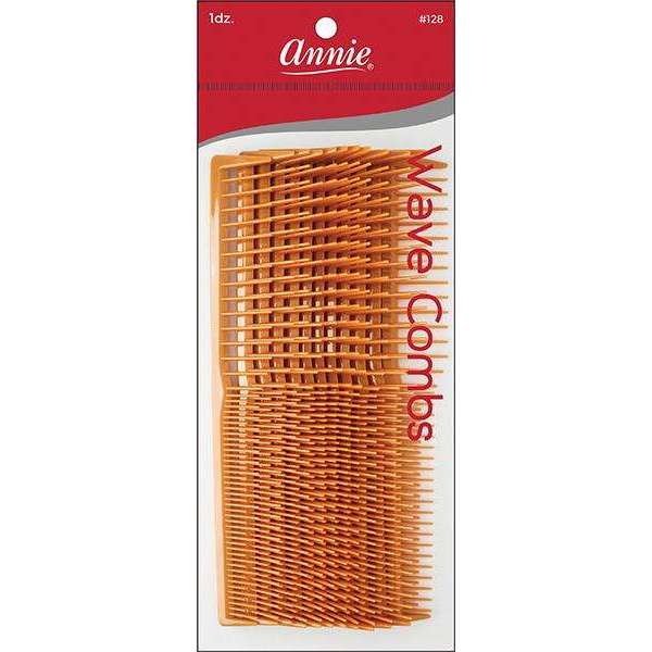 Annie Wave Comb Set, 12 Count, Bone