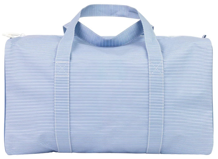 AOMI Navy Mini Stripe Duffle