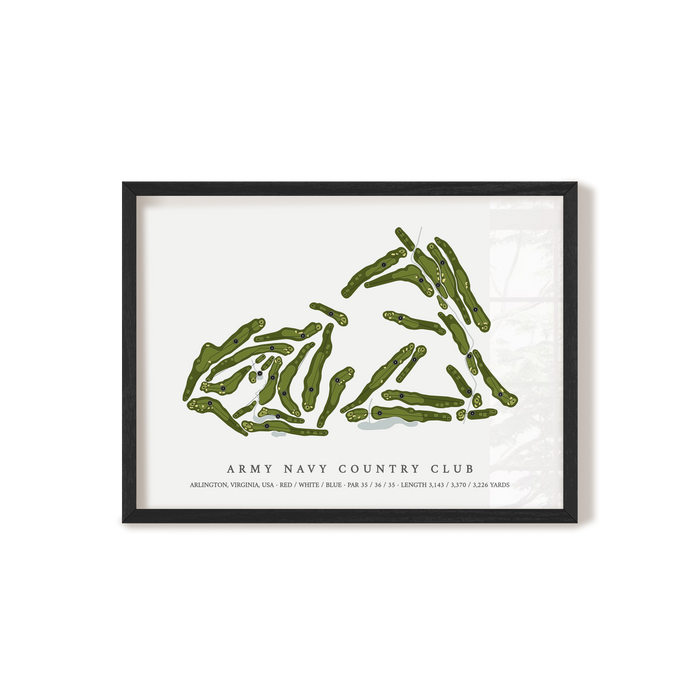 Army Navy Country Club | Golf Course Print | Black+Frame