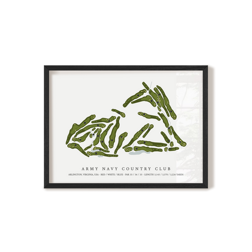 Army Navy Country Club | Golf Course Print | Black+Frame