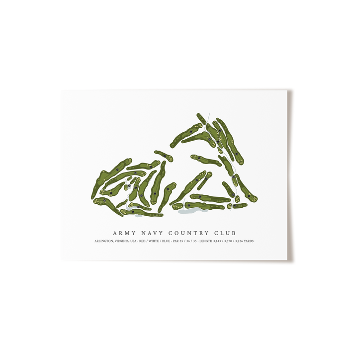 Army Navy Country Club | Golf Course Print | Unframed