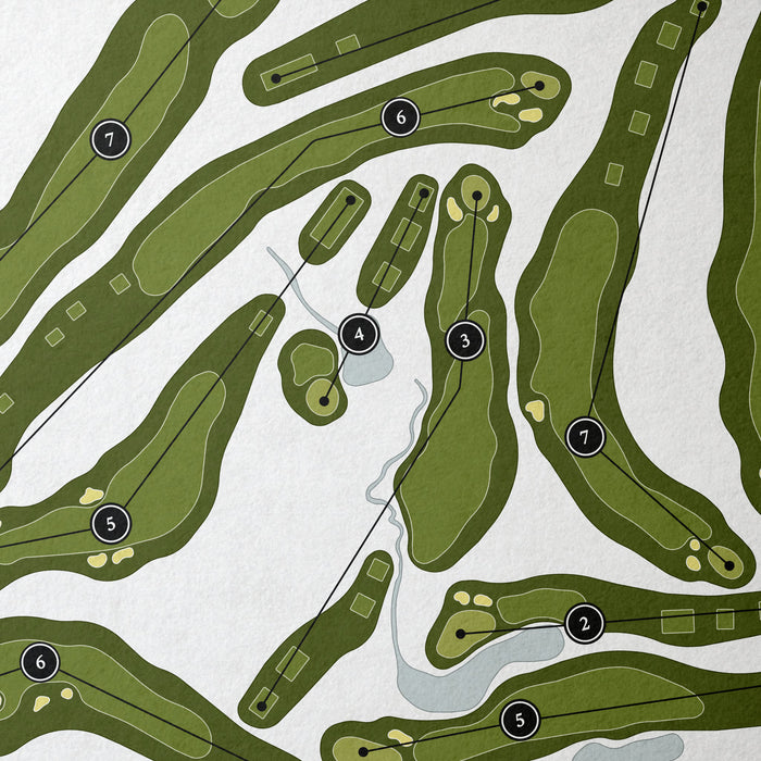 Army Navy Country Club | Golf Course Print | Close+Up